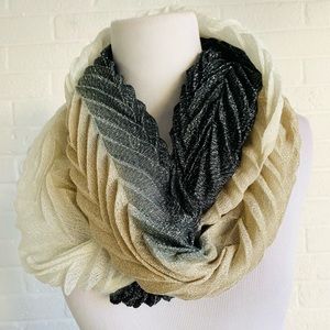 Collection Eighteen Graduated Silver To Pearl Metallic Infinity Scarf